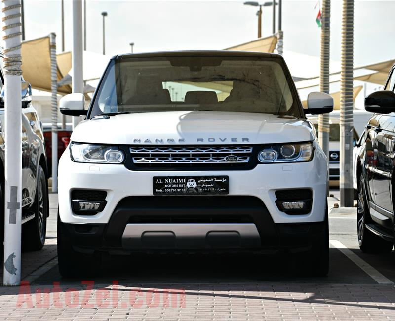 RANGE ROVER SPORT HSE- 2014- WHITE- 105 000 KM- GCC SPECS