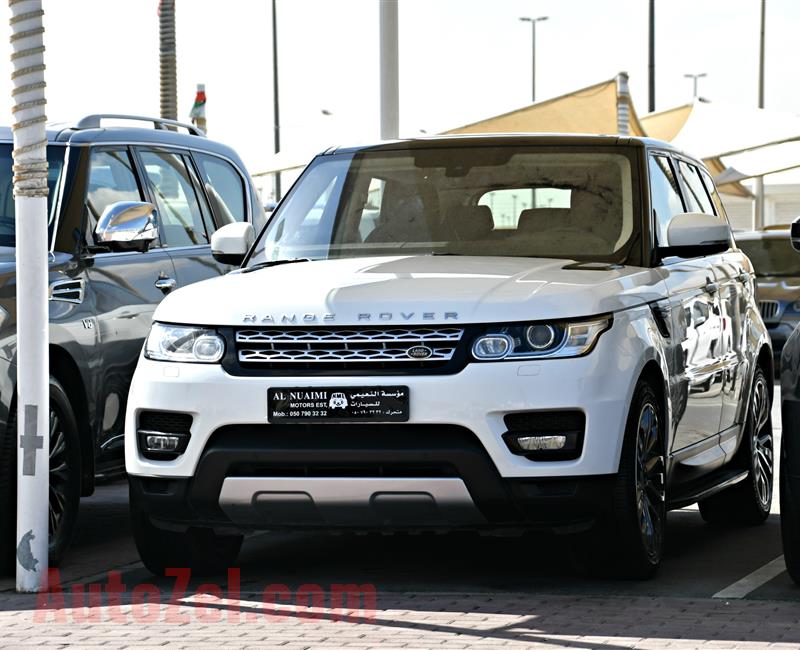 RANGE ROVER SPORT HSE- 2014- WHITE- 105 000 KM- GCC SPECS