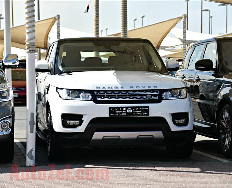 RANGE ROVER SPORT HSE- 2014- WHITE- 105 000 KM- GCC SPECS