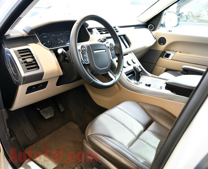 RANGE ROVER SPORT HSE- 2014- WHITE- 105 000 KM- GCC SPECS