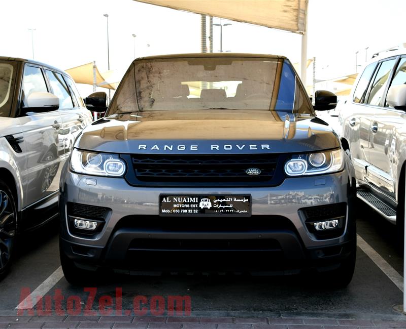 RANGE ROVER SUPERCHARGED- 2015- GRAY- 78 000 KM- GCC SPECS