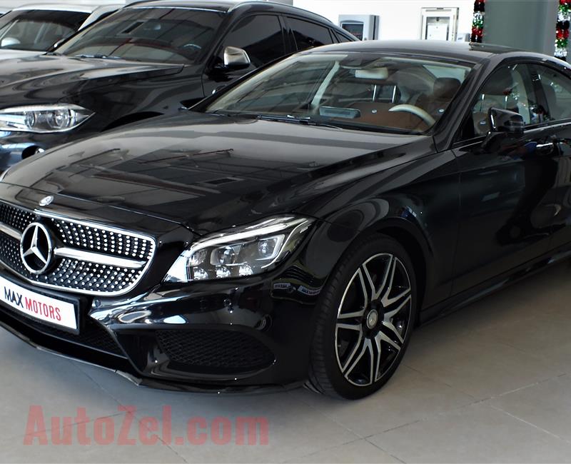 MERCEDES-BENZ CLS400- 2017- BLACK- 21 000 KM- GCC SPECS