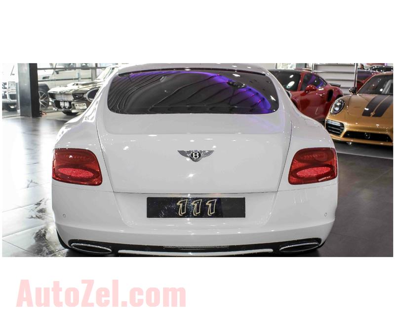 BENTLEY CONTINENTAL GT W12- 2012- WHITE- 90 000 KM- GCC SPECS