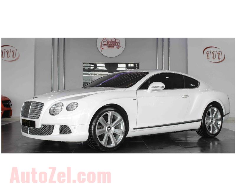 BENTLEY CONTINENTAL GT W12- 2012- WHITE- 90 000 KM- GCC SPECS