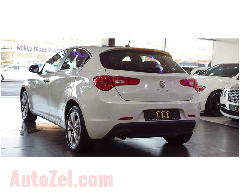 ALFA ROMEO GIULIETTA- 2013- WHITE- 69 000 KM- GCC SPECS