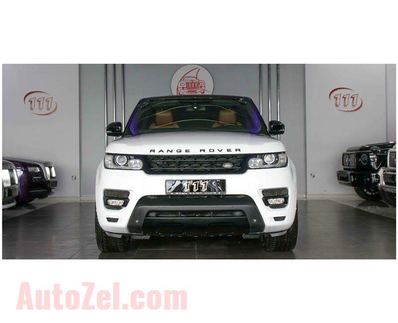 RANGE ROVER SPORT SUPERCHARGED, V8- 2014- WHITE- 165 000 KM- GCC