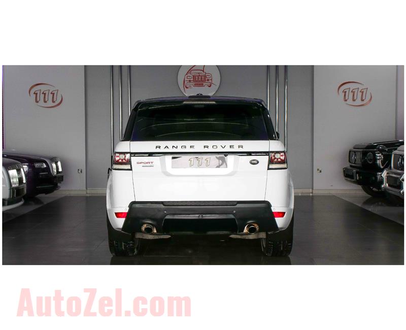 RANGE ROVER SPORT SUPERCHARGED, V8- 2014- WHITE- 165 000 KM- GCC