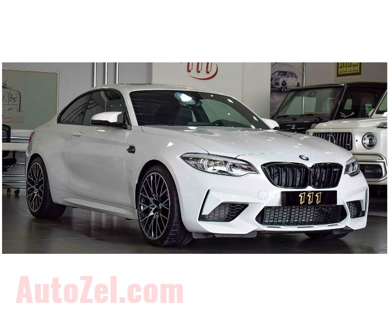 BMW M2 COMPETITION PACKAGE- 2019- WHITE- 4 000 KM- GCC SPECS