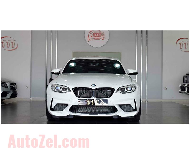 BMW M2 COMPETITION PACKAGE- 2019- WHITE- 4 000 KM- GCC SPECS