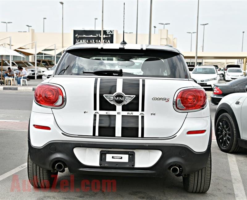 MINI COOPER S PACEMAN MODEL 2014 - WHITE - 19,000 KM - V4 - CAR SPECS IS AMERICAN 