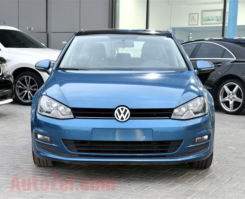 VOLKSWAGEN GOLF TSI- 2015- BLUE- 100 000 KM- GCC