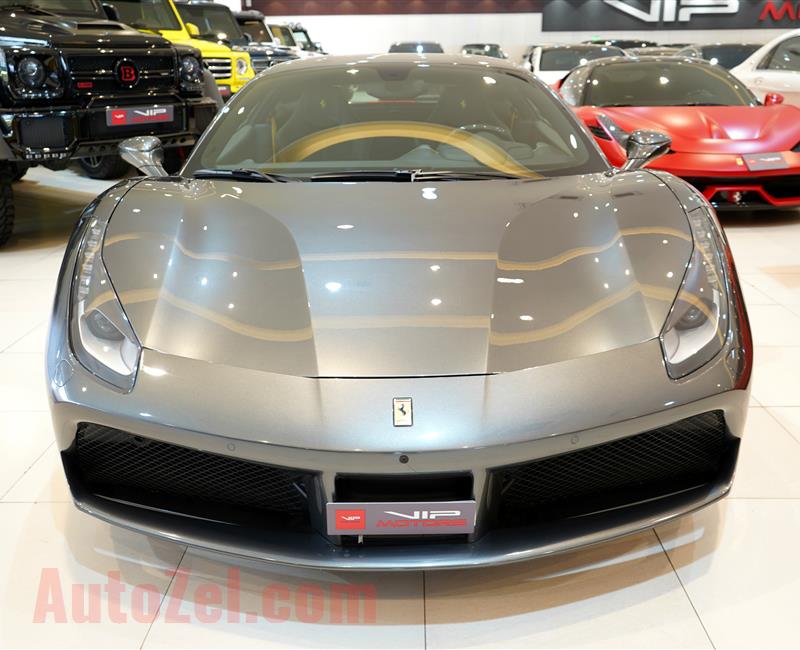 FERRARI 488 GTB- 2017- GREY- 7 000 KM, DEALER WARRANTY- GCC