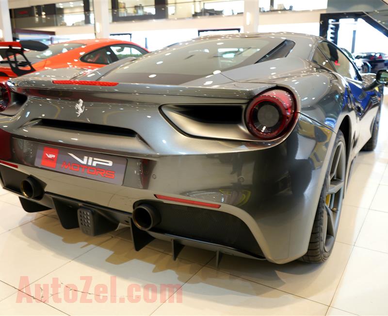 FERRARI 488 GTB- 2017- GREY- 7 000 KM, DEALER WARRANTY- GCC