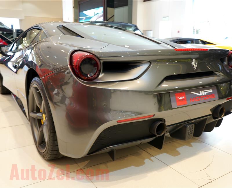 FERRARI 488 GTB- 2017- GREY- 7 000 KM, DEALER WARRANTY- GCC