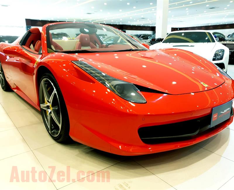 FERRARI 458 SPIDER- 2014- RED- 30 000 KM- GCC