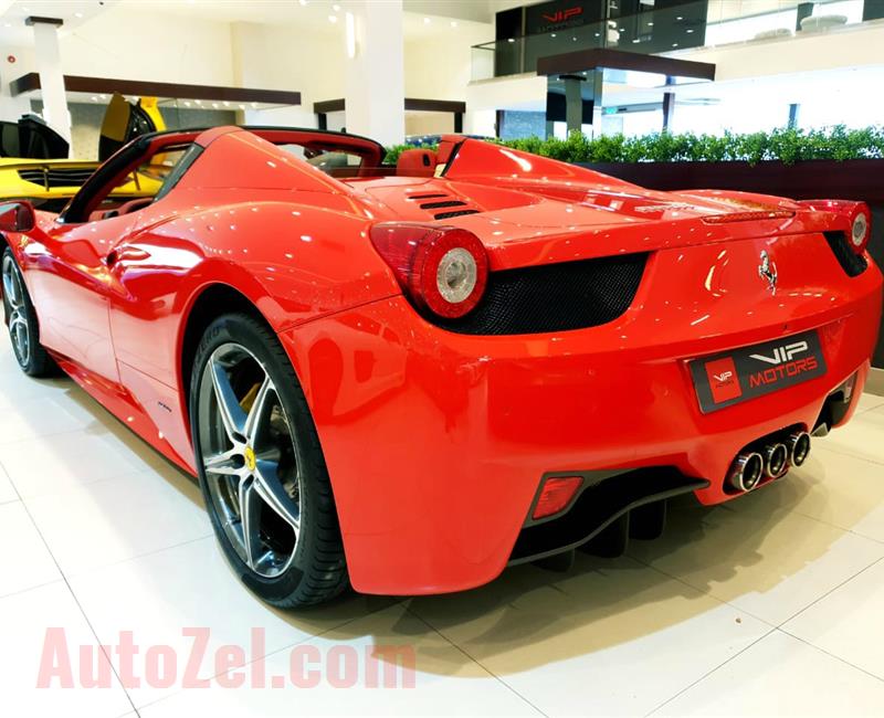 FERRARI 458 SPIDER- 2014- RED- 30 000 KM- GCC