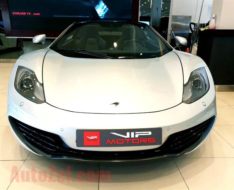 MCLAREN MP4-12C SPIDER- 2013- SILVER- 8 000 KM- GCC- DEALER WARRANTY TILL 2021