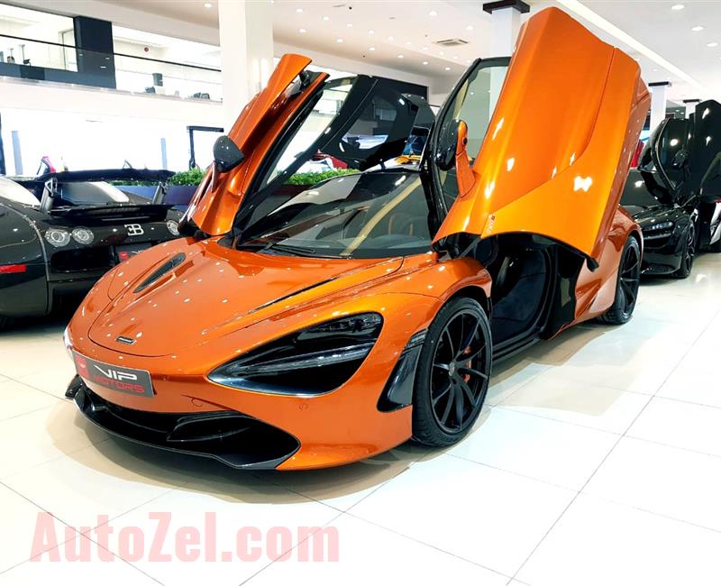 MCLAREN 720S- 2018- ORANGE- 1 000 KM- GCC -DEALER WARRANTY