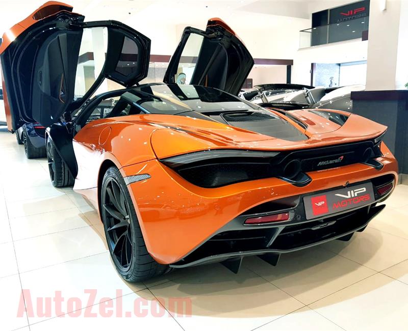 MCLAREN 720S- 2018- ORANGE- 1 000 KM- GCC -DEALER WARRANTY