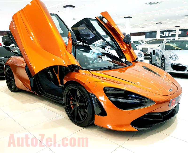 MCLAREN 720S- 2018- ORANGE- 1 000 KM- GCC -DEALER WARRANTY