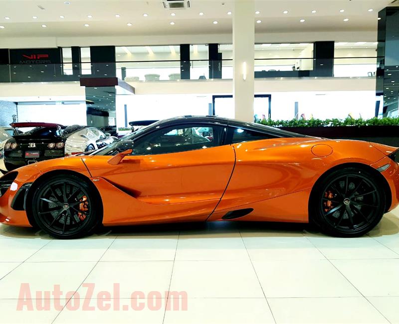 MCLAREN 720S- 2018- ORANGE- 1 000 KM- GCC -DEALER WARRANTY