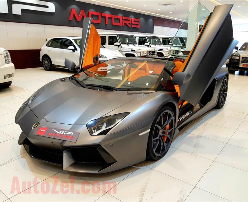 LAMBORGHINI AVENTADOR ROADSTER, SPECIAL ORDERED- 2014- GREY- 14 000 KM- GCC