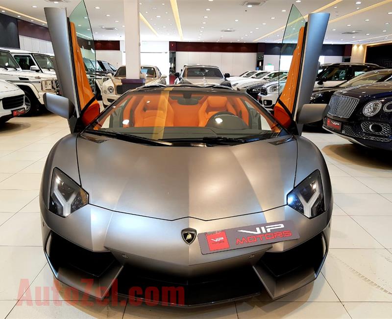 LAMBORGHINI AVENTADOR ROADSTER, SPECIAL ORDERED- 2014- GREY- 14 000 KM- GCC