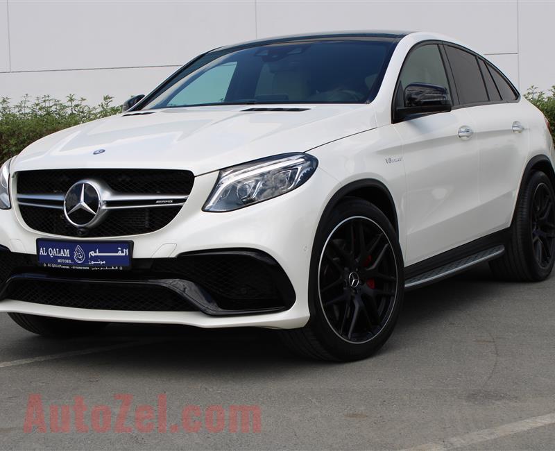 MERCEDES GLE 63S, V8- 2016- WHITE- 42 000 KM- GCC