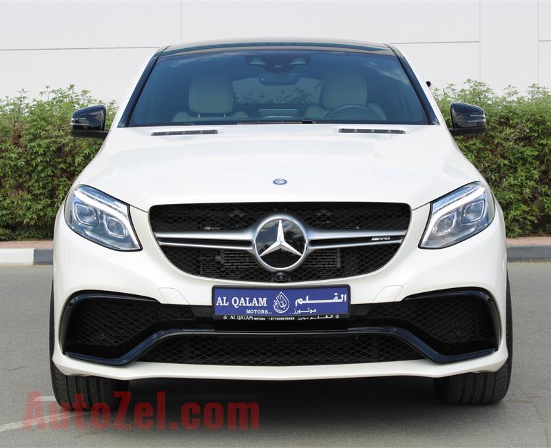 MERCEDES GLE 63S, V8- 2016- WHITE- 42 000 KM- GCC