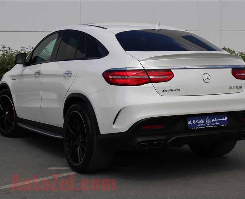 MERCEDES GLE 63S, V8- 2016- WHITE- 42 000 KM- GCC