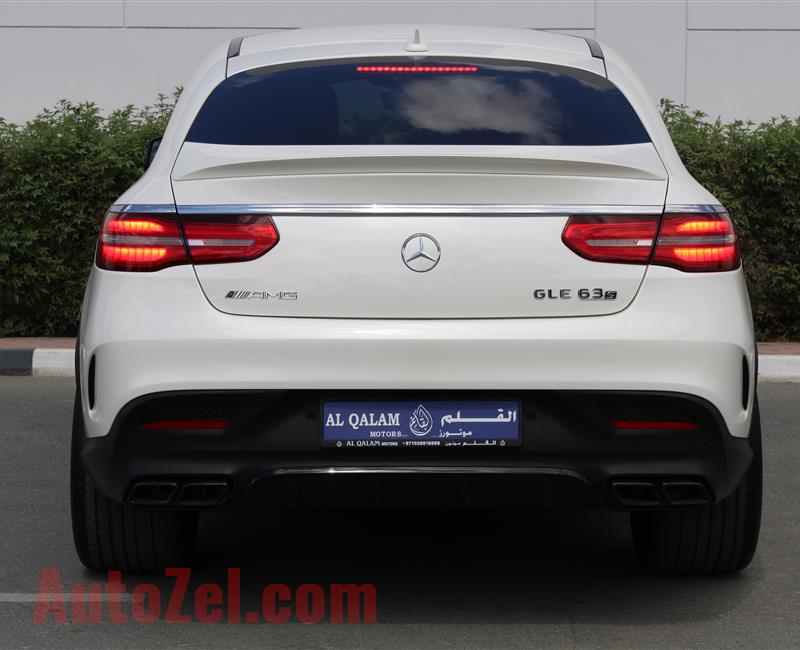 MERCEDES GLE 63S, V8- 2016- WHITE- 42 000 KM- GCC