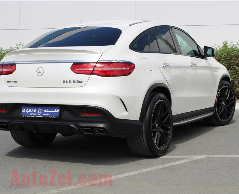 MERCEDES GLE 63S, V8- 2016- WHITE- 42 000 KM- GCC