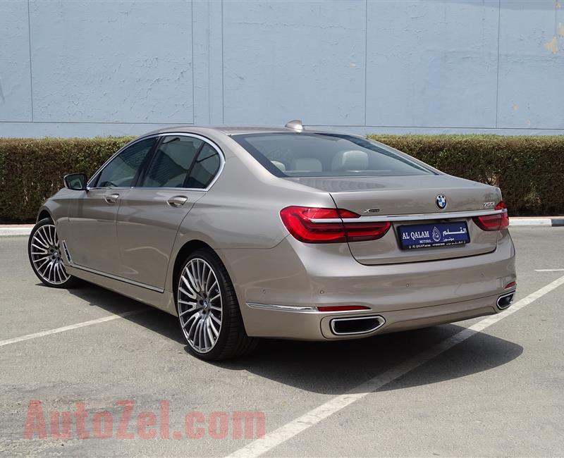 BMW 750 Li, V8- 2017- GOLD- 42 000 KM- EUROPEAN SPECS