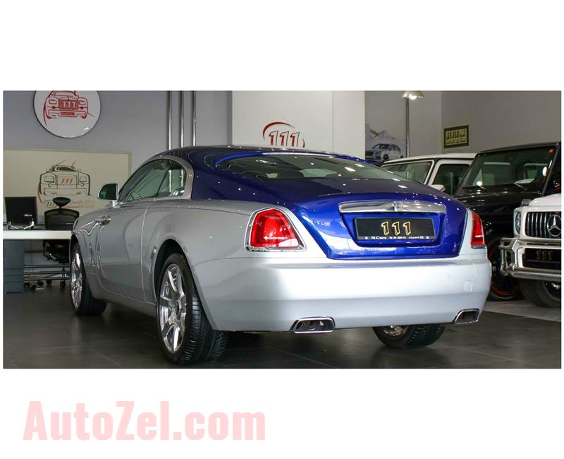 ROLLS ROYCE WRAITH- 2016- BLUE- GCC SPECS- 12 CYLINDER