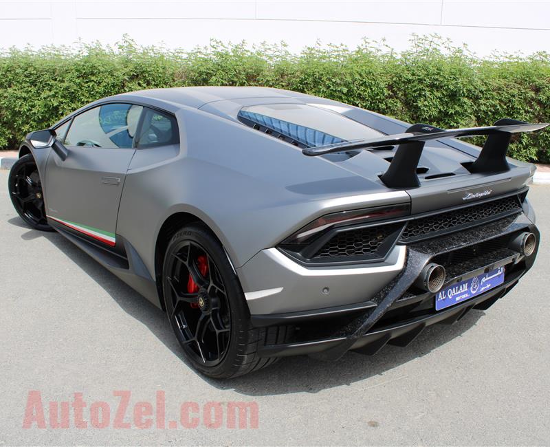 LAMBORGHINI HURACAN LP640-4 PERFORMANTE, V10- 2018- GREY- 5 500 KM- GCC