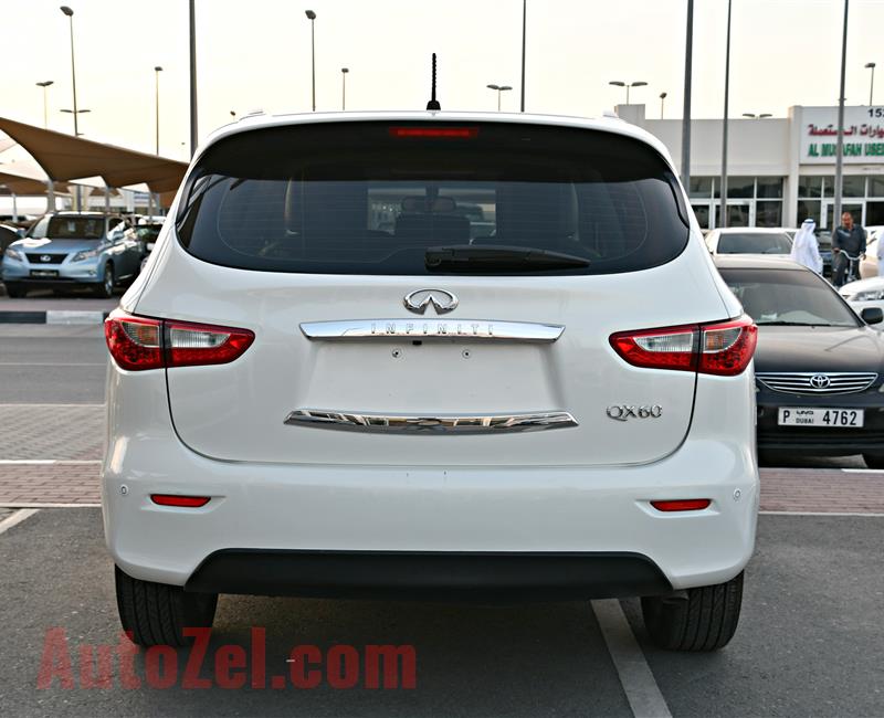 INFINITI QX60 MODEL 2014 - WHITE - 87,000 KM - V8 - GCC 