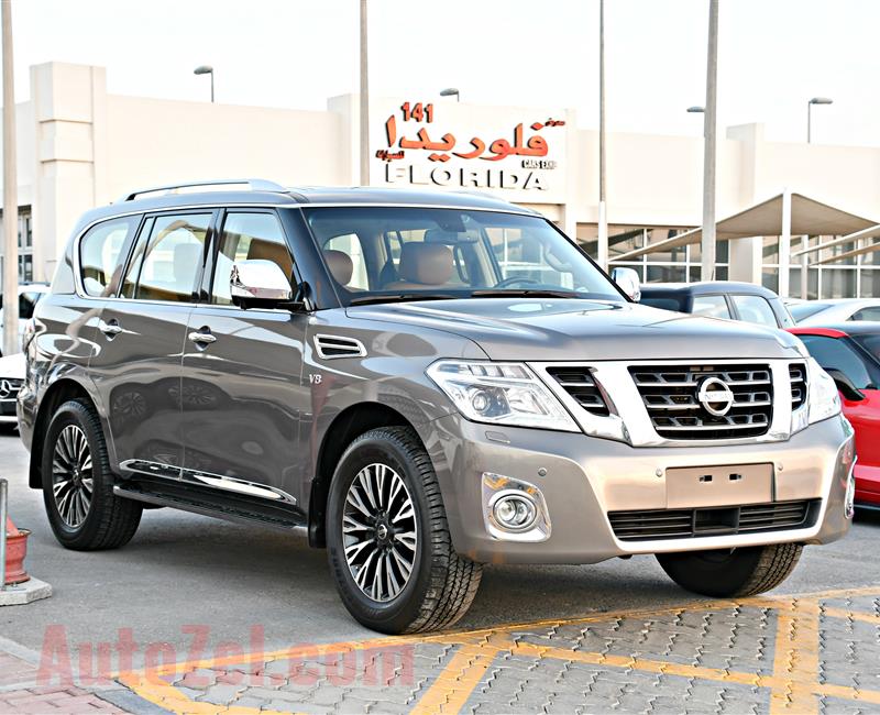 NISSAN PATROL PLATINUM MODEL 2015 - BROWN - 85,000 KM - V8 - GCC 