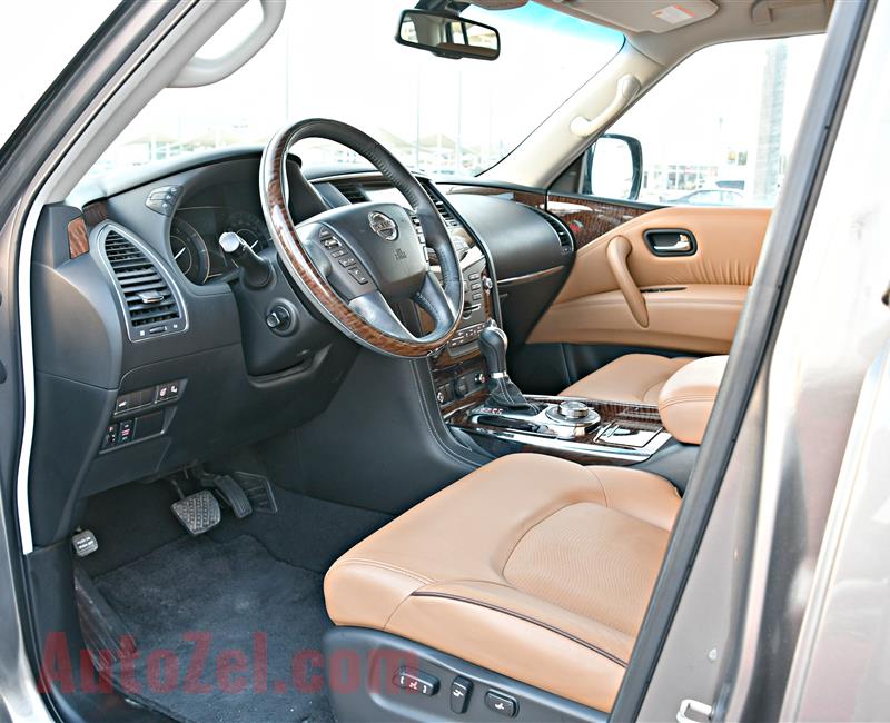 NISSAN PATROL PLATINUM MODEL 2015 - BROWN - 85,000 KM - V8 - GCC 