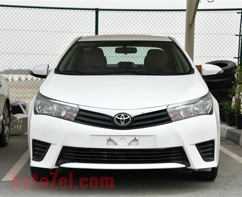 TOYOTA COROLLA 1.6, V4- 2015- WHITE- GCC