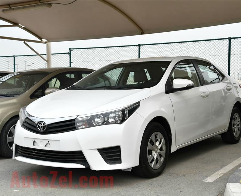 TOYOTA COROLLA 1.6, V4- 2015- WHITE- GCC