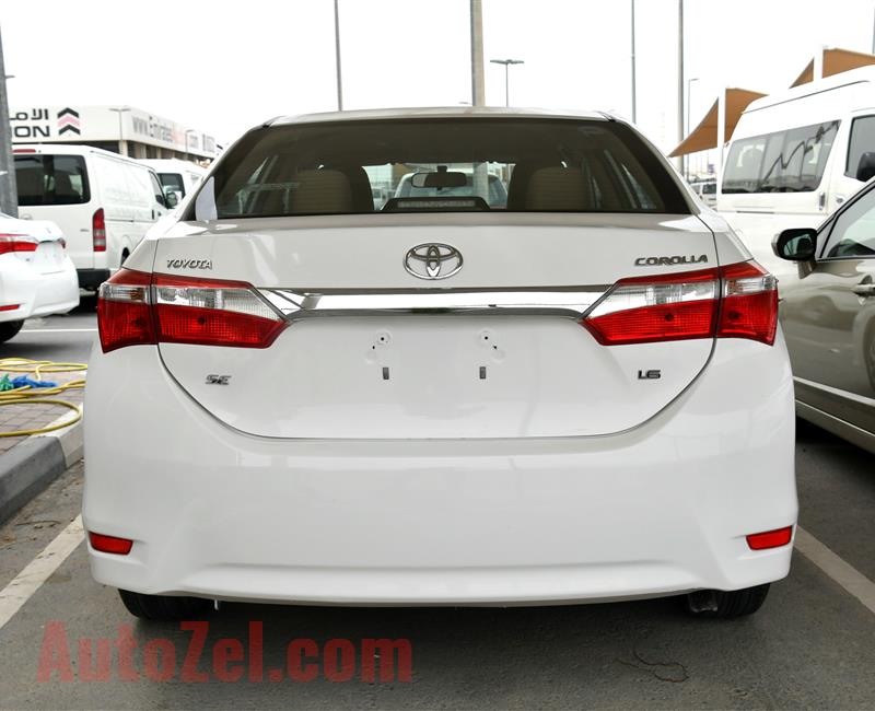 TOYOTA COROLLA 1.6, V4- 2015- WHITE- GCC