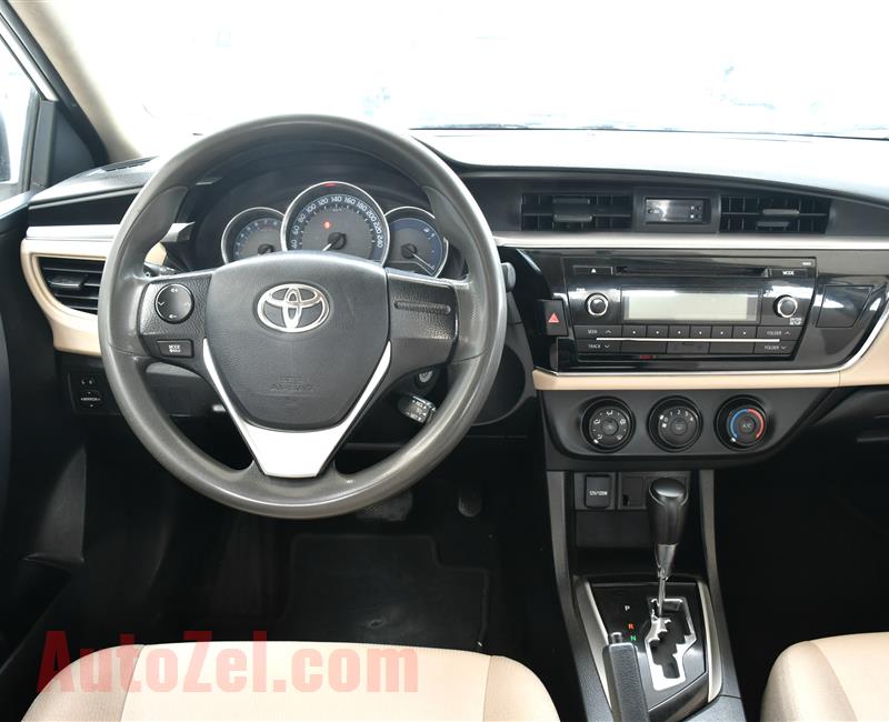 TOYOTA COROLLA 1.6, V4- 2015- WHITE- GCC