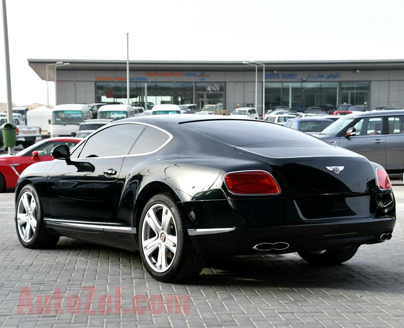 BENTLEY CONTINENTAL GT- 2014- BLACK- 55 000 KM- GCC