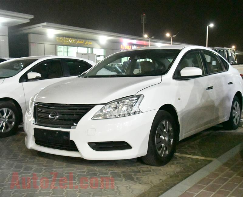 NISSAN SENTRA MODEL 2015 - WHITE - 110,000 KM -  V4 - GCC 