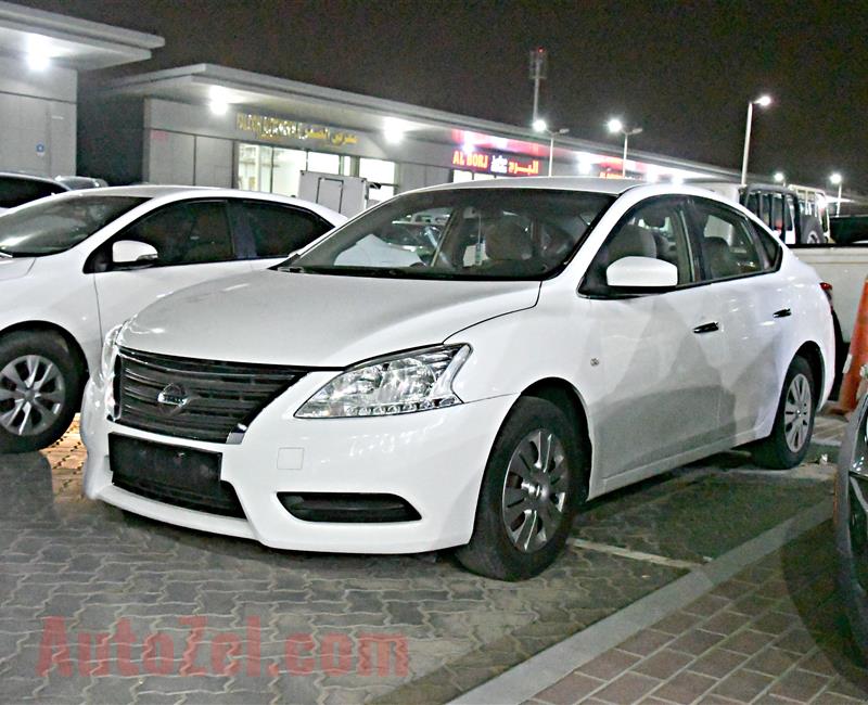 NISSAN SENTRA MODEL 2015 - WHITE - 110,000 KM -  V4 - GCC 