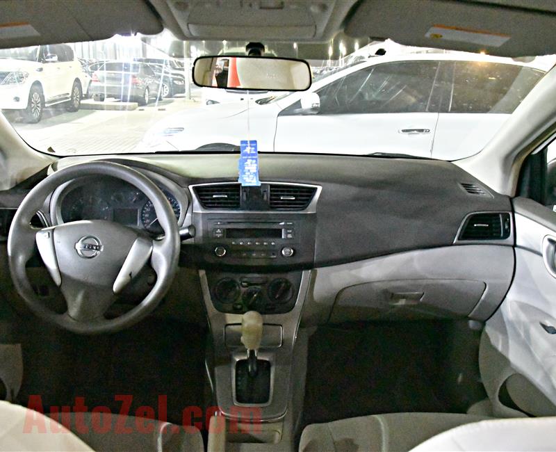 NISSAN SENTRA MODEL 2015 - WHITE - 110,000 KM -  V4 - GCC 