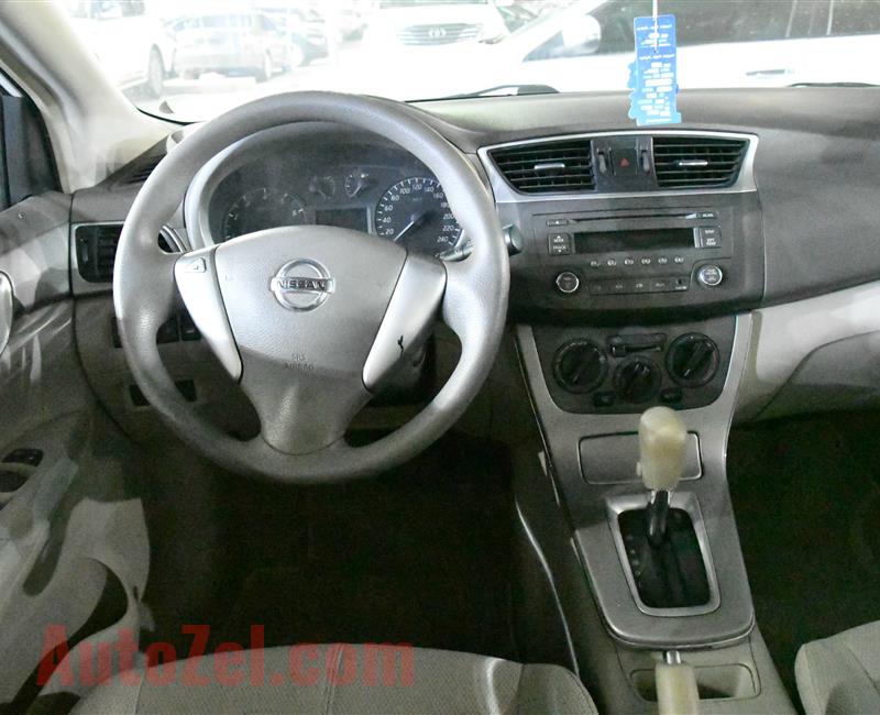 NISSAN SENTRA MODEL 2015 - WHITE - 110,000 KM -  V4 - GCC 