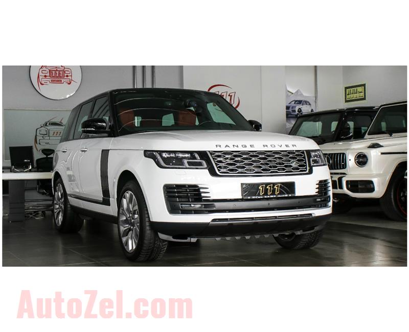 RANGE ROVER VOGUE SE SUPERCHARGED- 2018- WHITE- 1 400 KM ONLY- GCC SPECS