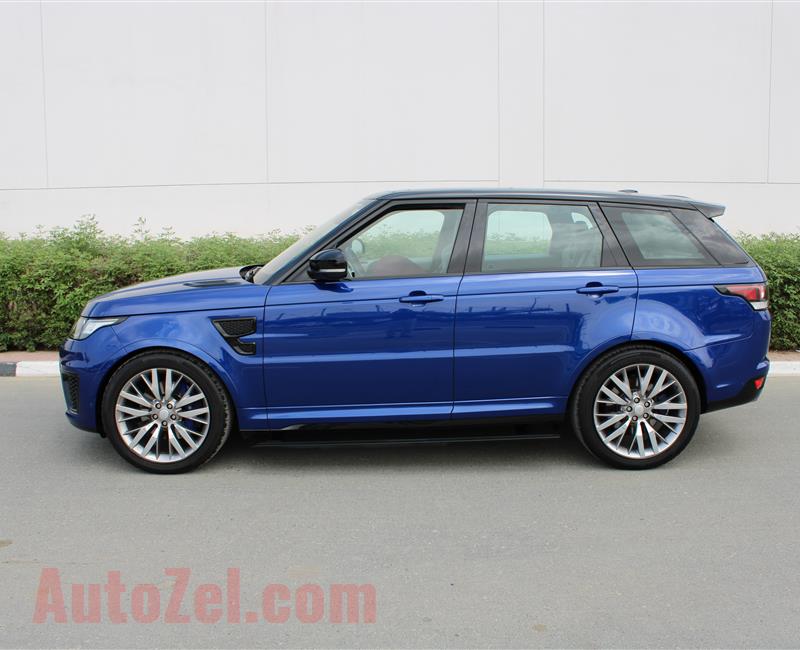 RANGE ROVER SPORT SVR 5.0L - 2016- BLUE- 79 000 KM- GCC SPECS