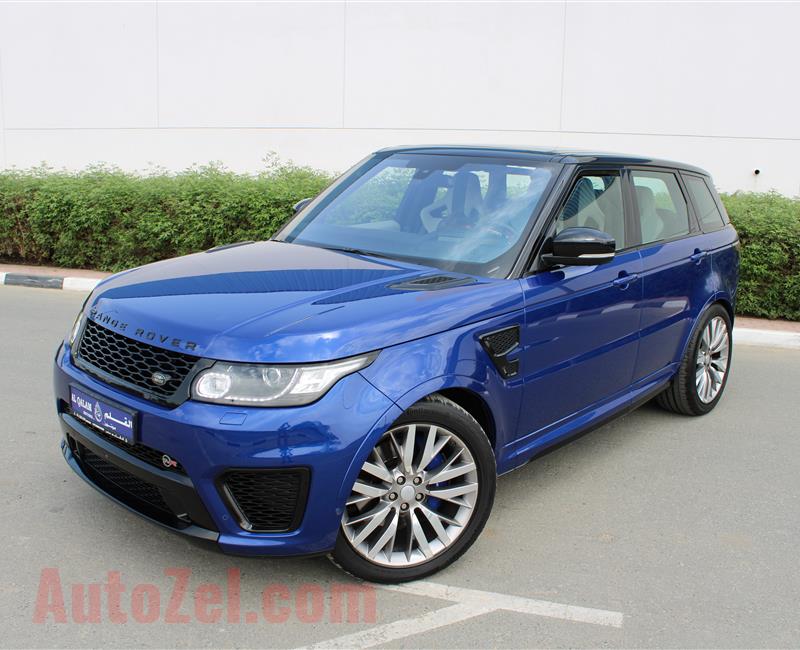 RANGE ROVER SPORT SVR 5.0L - 2016- BLUE- 79 000 KM- GCC SPECS